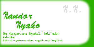 nandor nyako business card